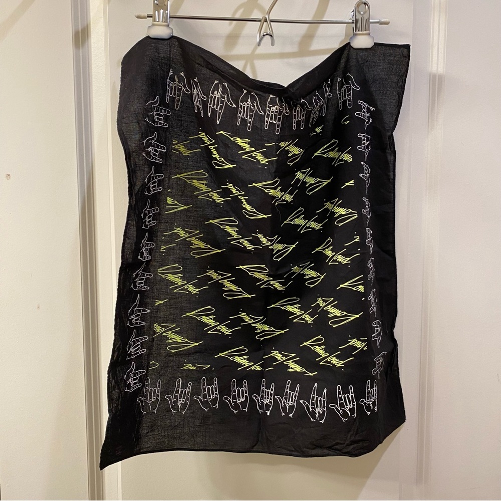 Rare Black/White/Neon Green 2018 Rolling Load Oakland California Square Bandana